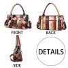 Genuine Leather Serpentine floral coloured stud shoulder bag