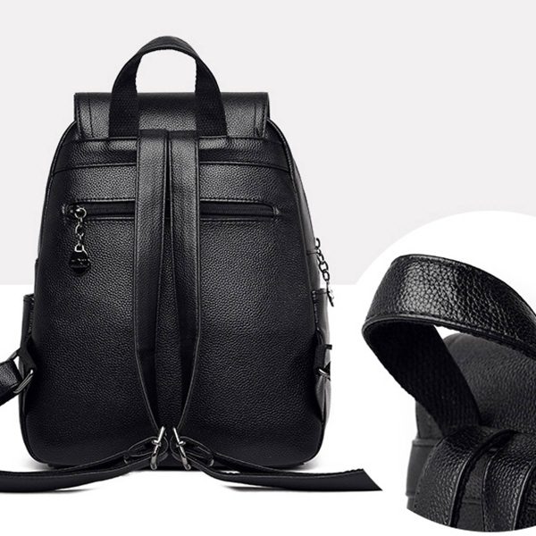 Large Capacity PU Leather Shopping Women's Fashion Backpack