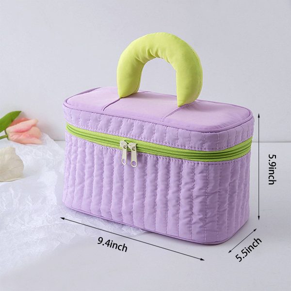 Polyester color contrast makeup bag
