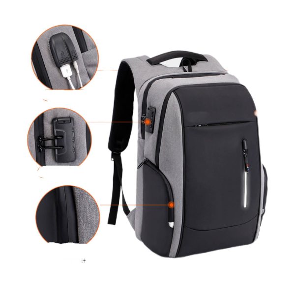 Computer Polyester Backpack With Usb Charging Port