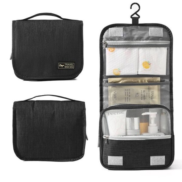 Polyester Waterproof Hanging Toiletry Bags