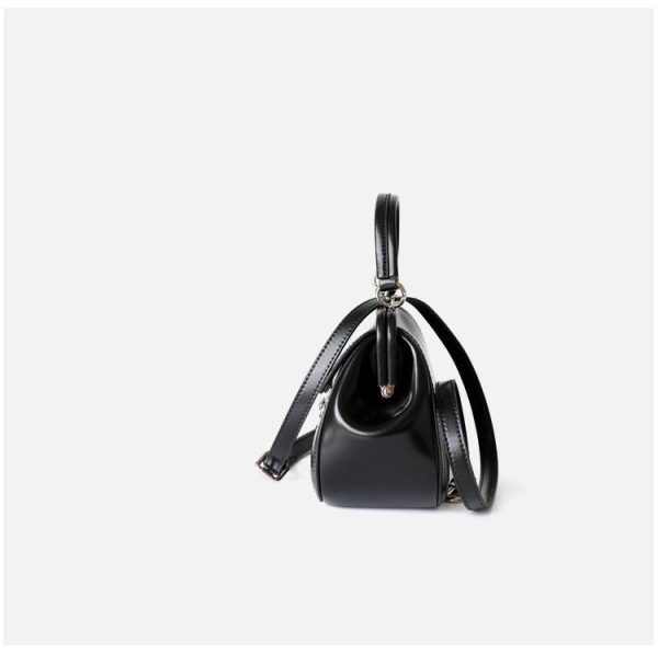 PU Leather Clasp Closure Crossbody Bag