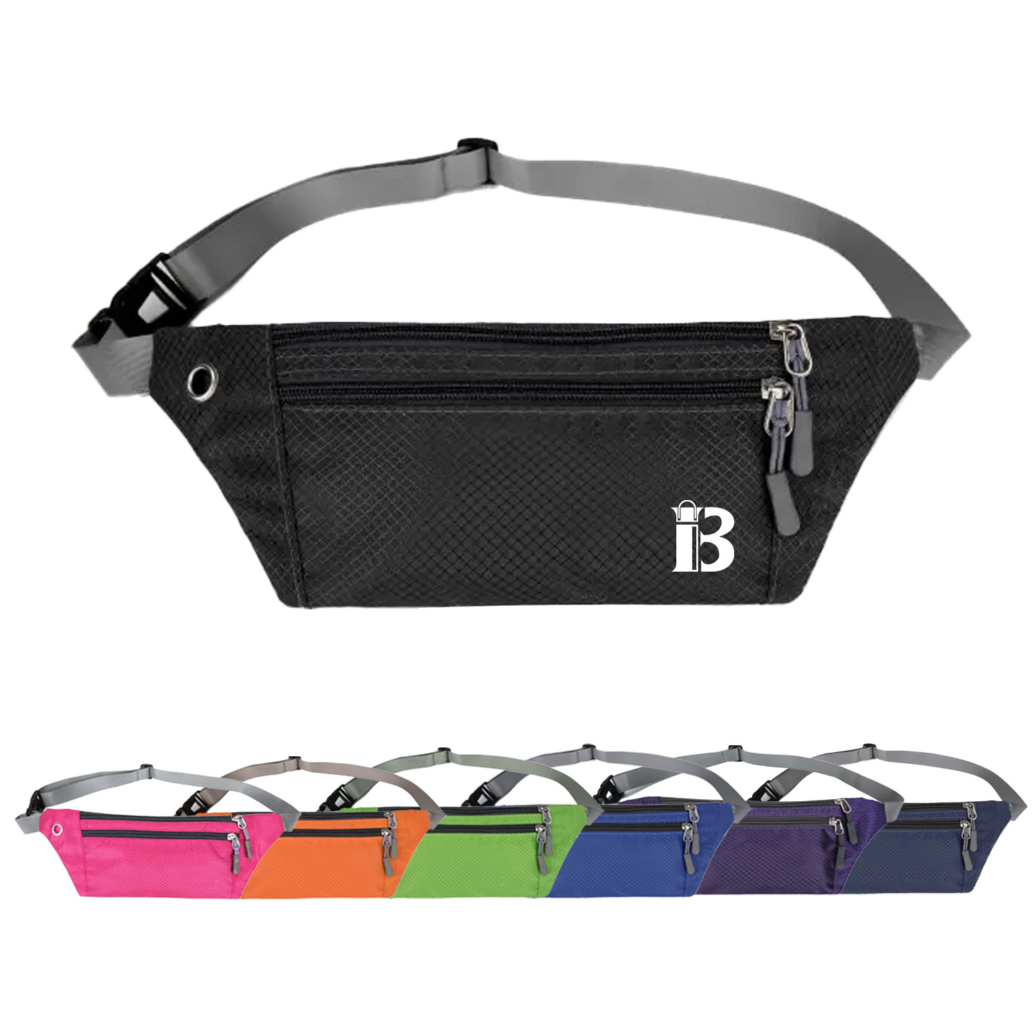 3 Zipper Fanny Pack Waist Belt