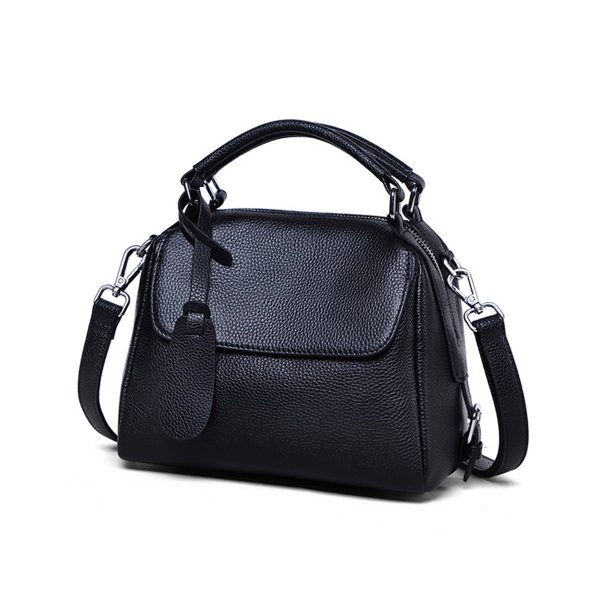 Genuine Leather Small Crossbody Satchel Handbag for Women