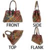Genuine Leather Vintage woven tote cross-body bag