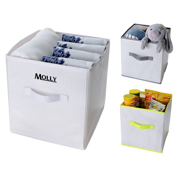 Foldable Storage Bins Cube Box w/ Dual Non-woven Handles