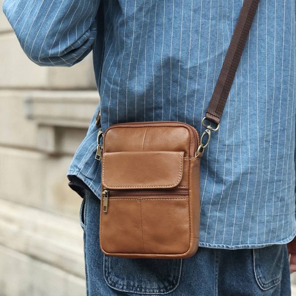 PU Leather Shoulder Crossbody Bag For Men