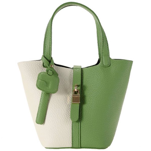 Genuine Leather bucket cross-body bag