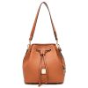 PU Large capacity cross-body bucket bag