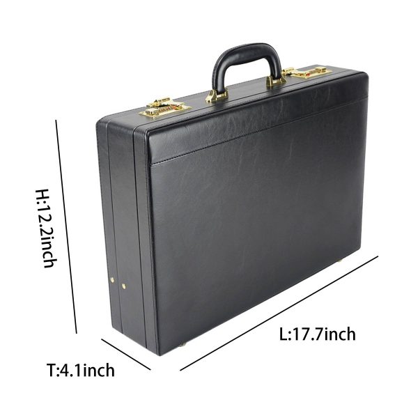 Mens Attache Briefcase Dual Combination Locks