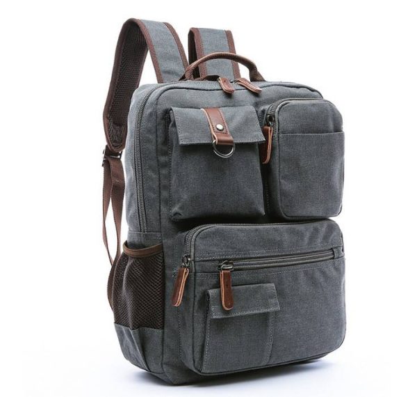 School Vintage Canvas Laptop Backpack