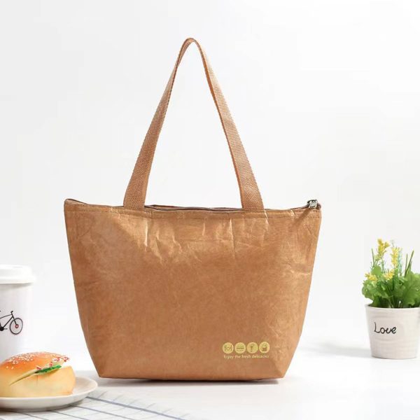 Outdoor Insulation Picnic Kraft Paper bento bag