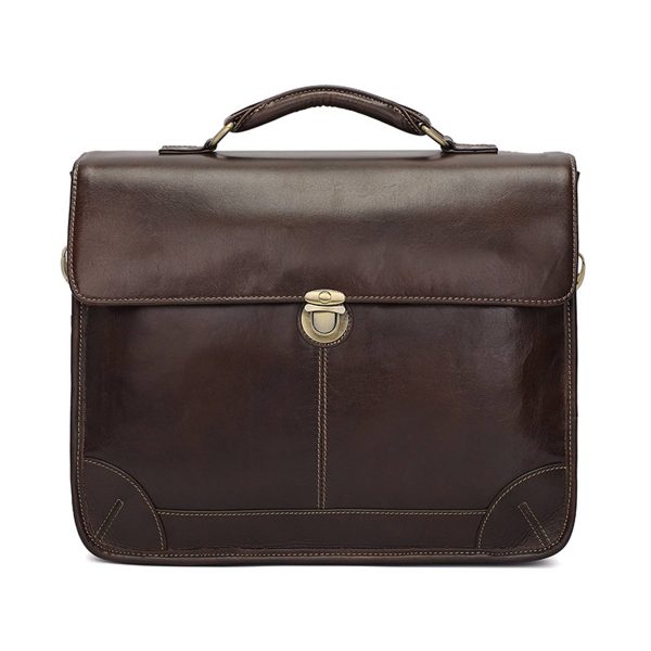 Genuine Leather Briefcase for Men 15.6 Inch Laptop Messenger