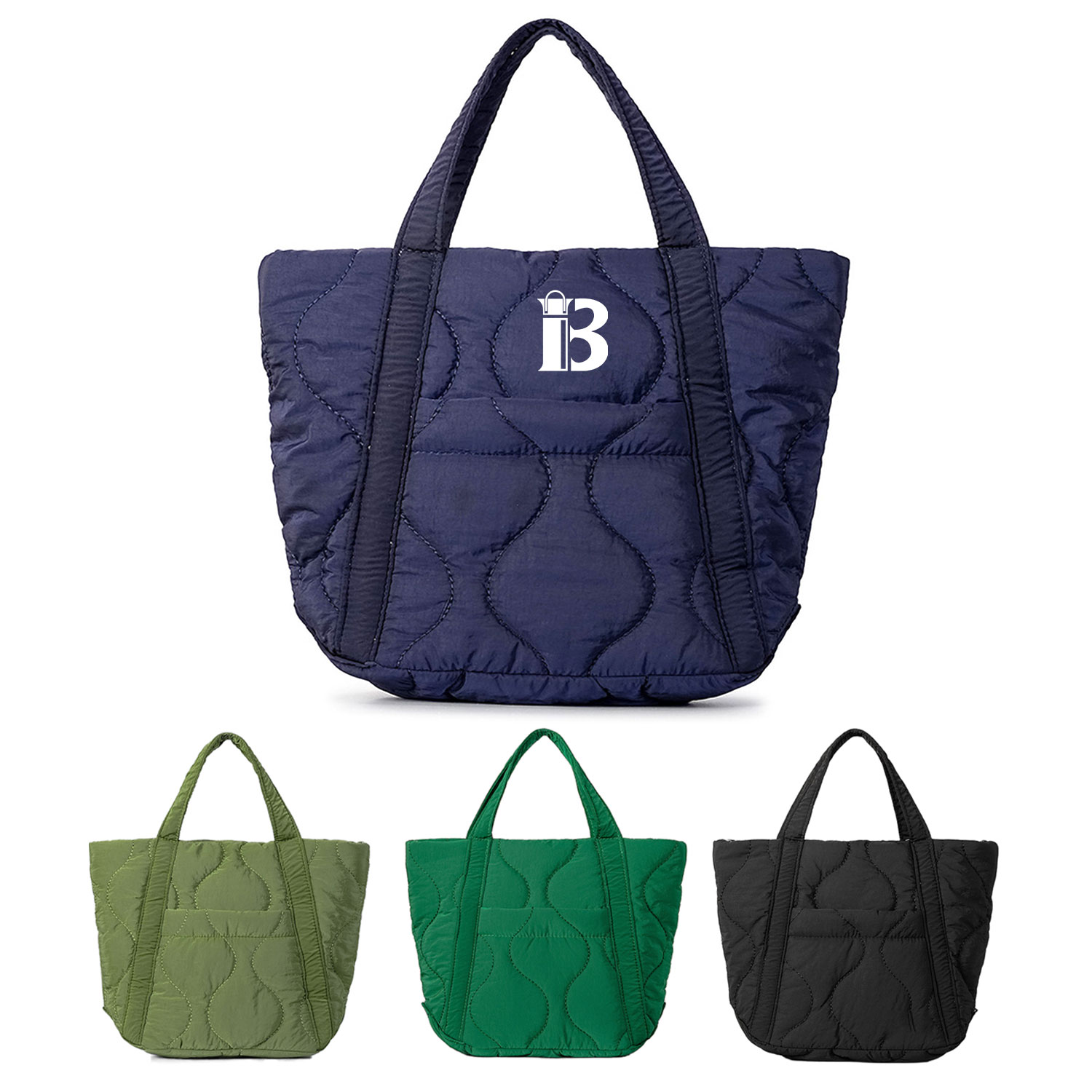 Womens Quilted Nylon Shoulder Bag