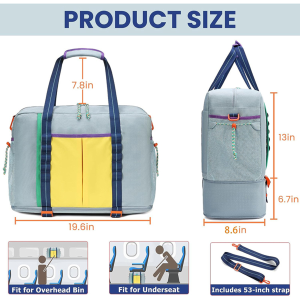 Weekender Canvas Duffel Gym Bag