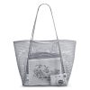 Polyester Casual Beach Mesh Tote Bag