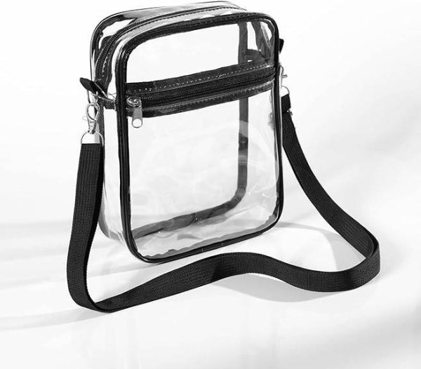 PVC Clear Crossbody Purse for women,With front pocket