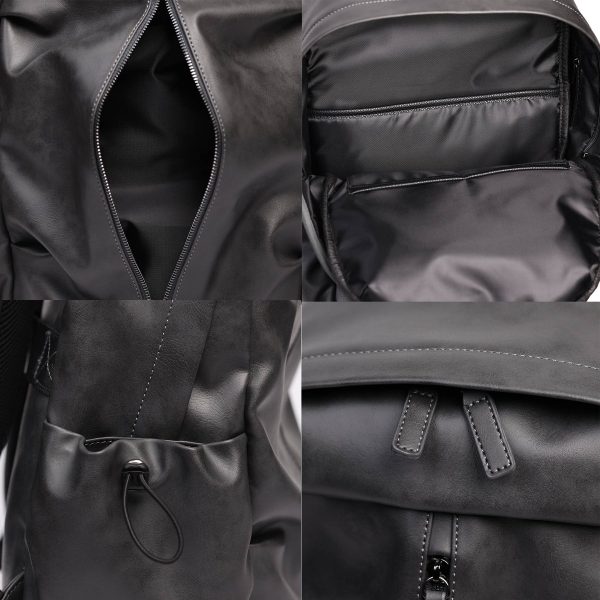 PU Leather Backpack for men