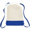 Two Color Canvas Sports Drawstring Bag