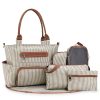 Polyester portable diaper tote bag set