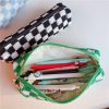 Knitted Plaid Pencil Pouch