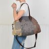 Canvas Shoulder Handbag Tote Shopper Bag For Women