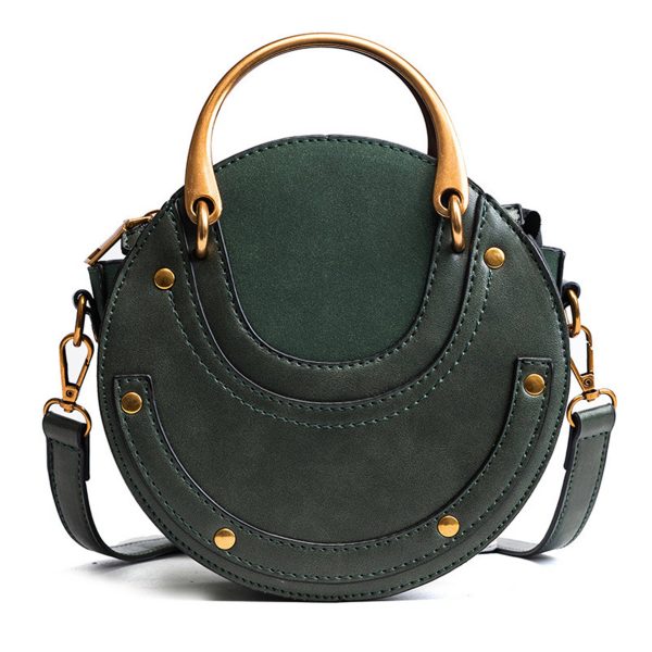Pu Vintage round Frosted Cross-body bag
