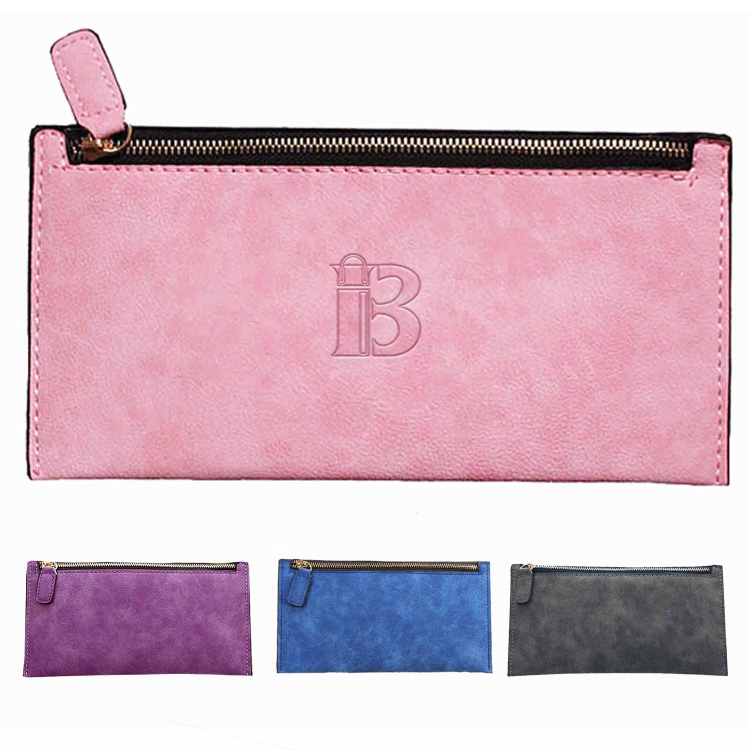 Thin zippered wallet Clutch
