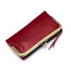 Geniunne Leather long handheld wallet