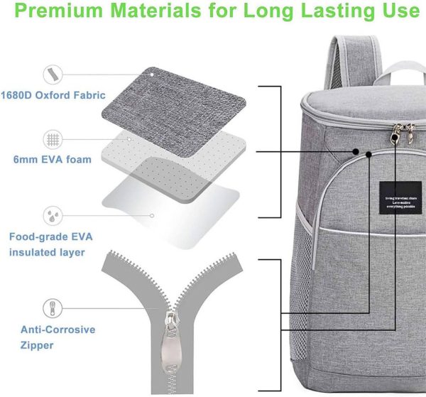 Cooler Backpack Lightweight Soft Bag for Beach Lunch Picnic
