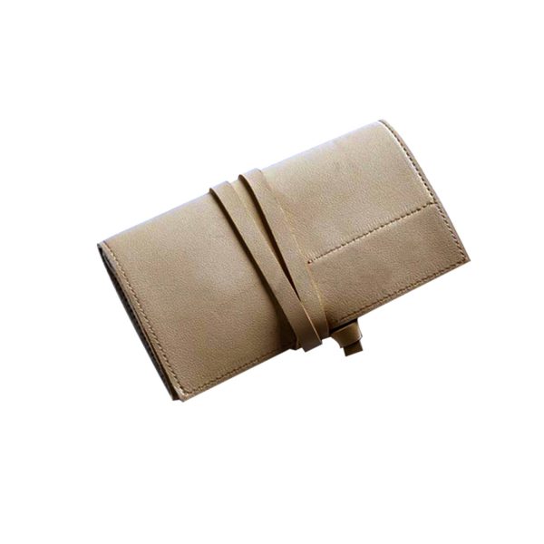 Leather Travel Cable Organizer Case Headphone Storage Bag