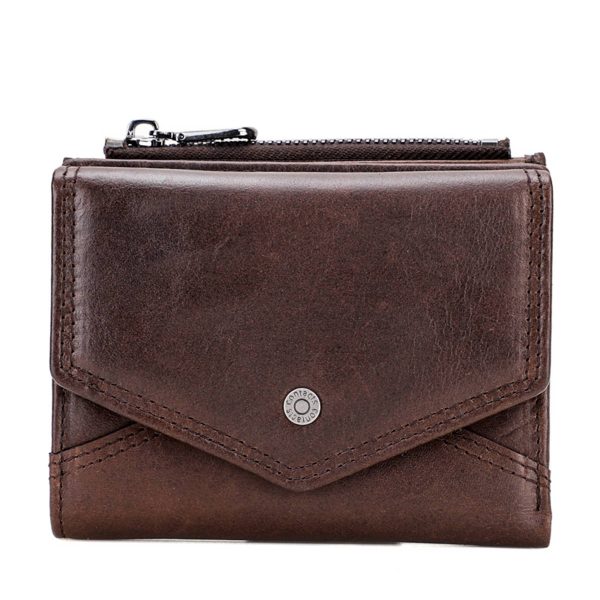 Genuine Leather RFID Anti-thief Zippered Wallet