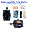 Unisex Double Zipper Keychain Wallet