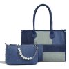 Denim Tote Bag with Handle for Women