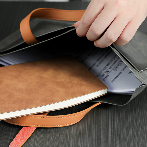 Portable PU Leather Buckle Briefcase