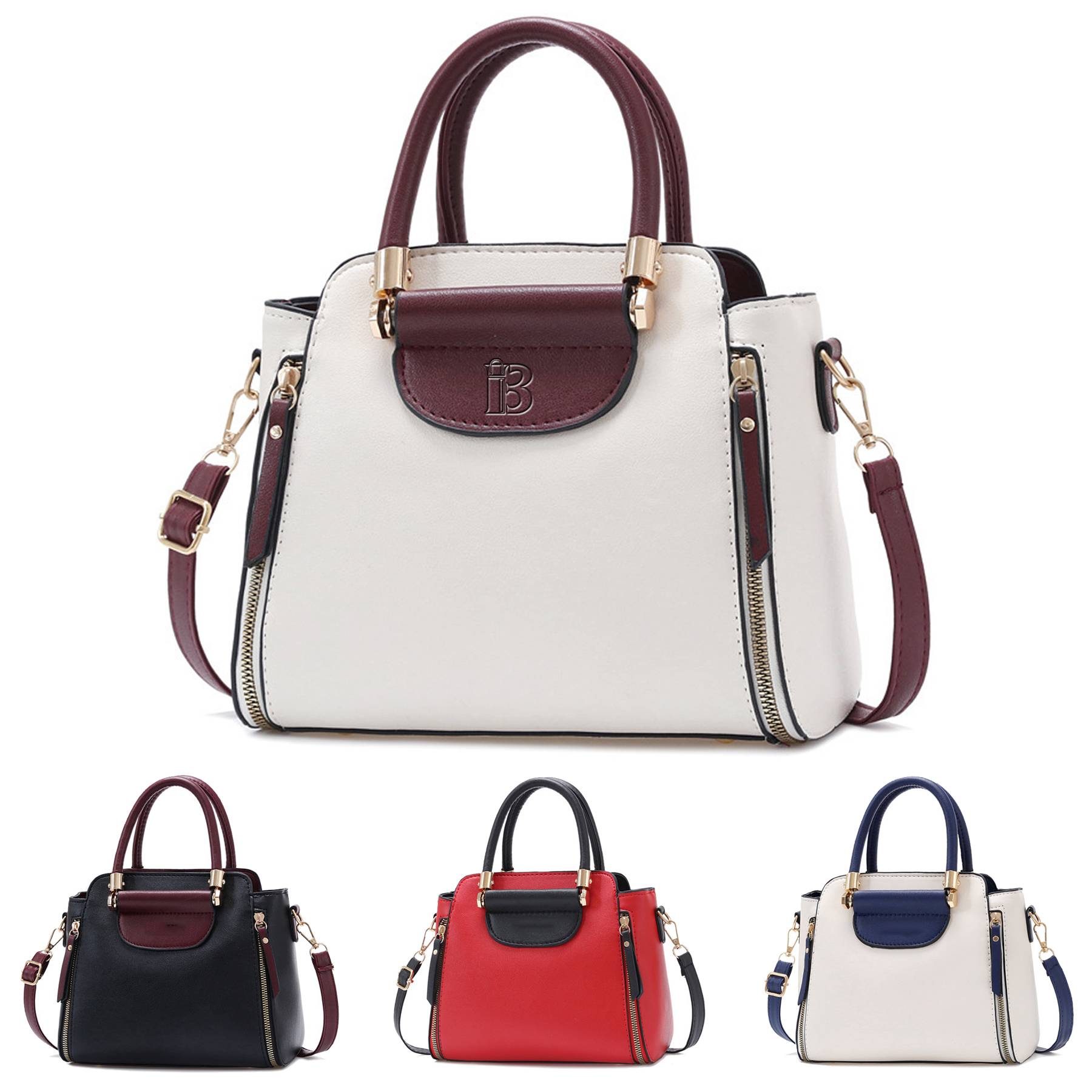 Large Capacity PU Leather Portable Shoulder Crossbody Bag
