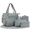 Polyester portable diaper tote bag set