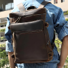 Genuine Leather Vintage Laptop Backpack for Travel