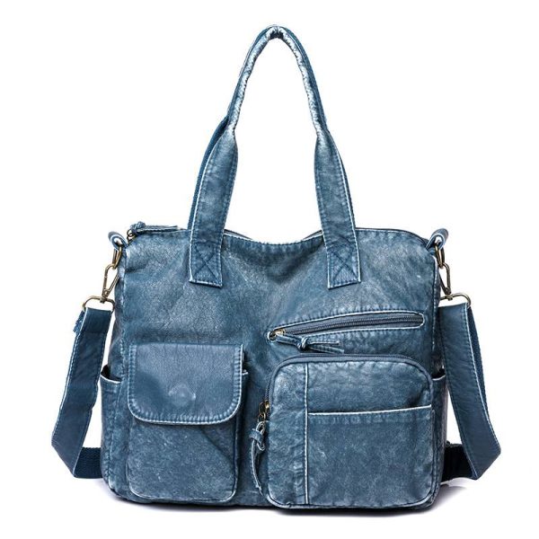 PU Leather Large Capacity Shoulder Tote Bag