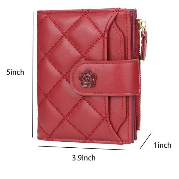 PU Leather Small Wallets Card Holder With Zipper for Women