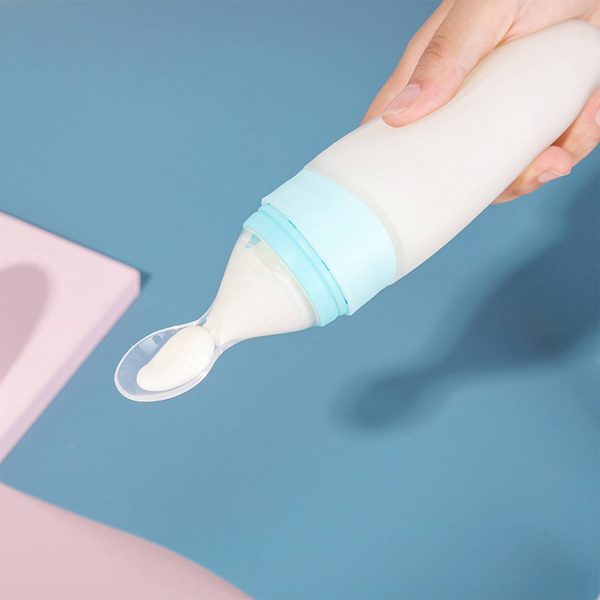 Baby Silicone Rice Paste Spoon Squeeze