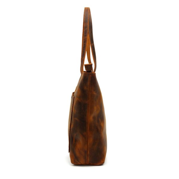 Vintage genuine leather tote bag