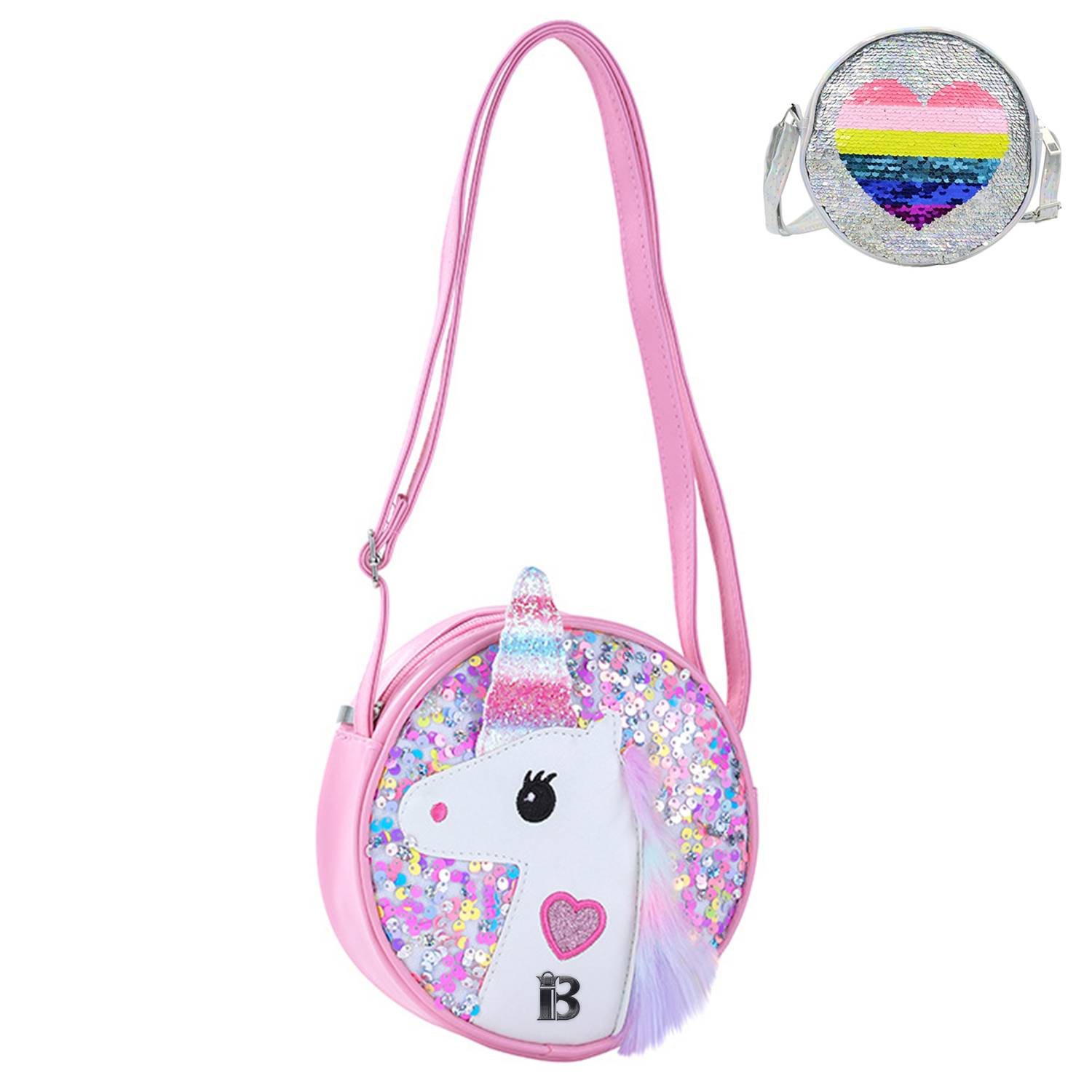 Pu Leather Little Girls Unicorn Crossbody Bag