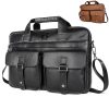 Vintage Leather Travel Messenger Office Crossbody Bag