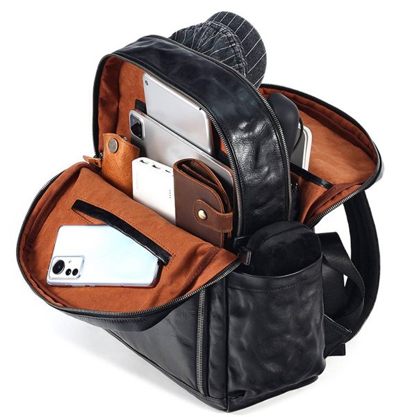 Leather Business Backpack for Laptop