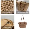 Straw Summer Large Shoulder Tote Beach Bag