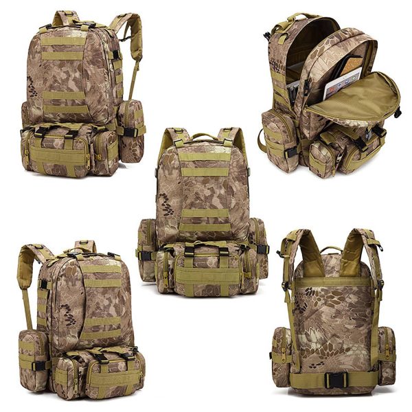 55L Tactical 3 Built Up Bags Backpack