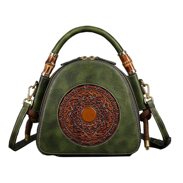 Genuine Leather Vintage women's shoulder tote bag