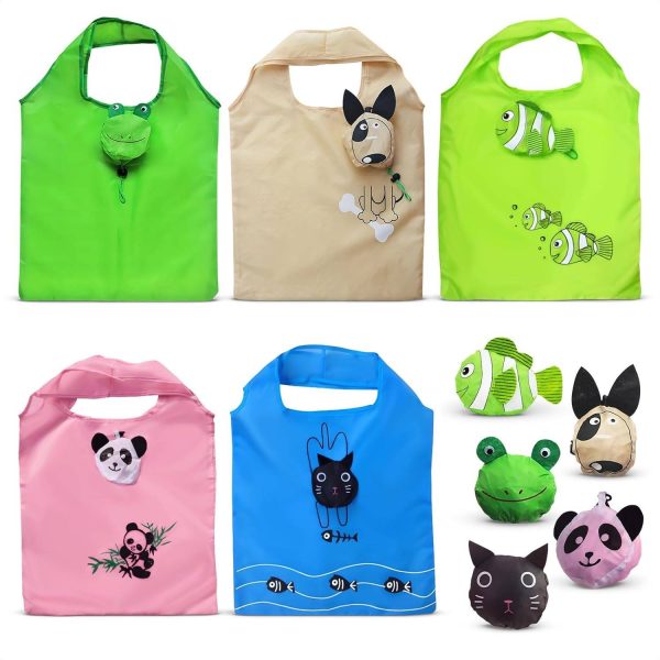 Foldable Animal Polyester Shopping Bag Grocery Pouch