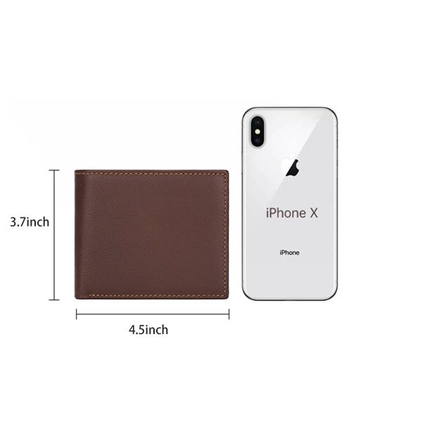 Mens Genuine Leather Bifold Credit Card Bag